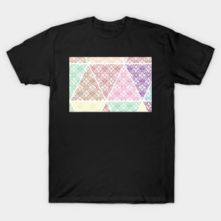 Tribal pattern, geometric and flower motifs, abstract print T-Shirt